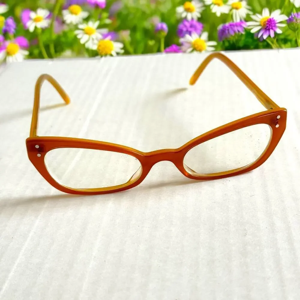 Red SELIMA OPTIQUE FULVIA P16 Cat Eye Reading Eyeglasses Frame 2012 Needs Lens